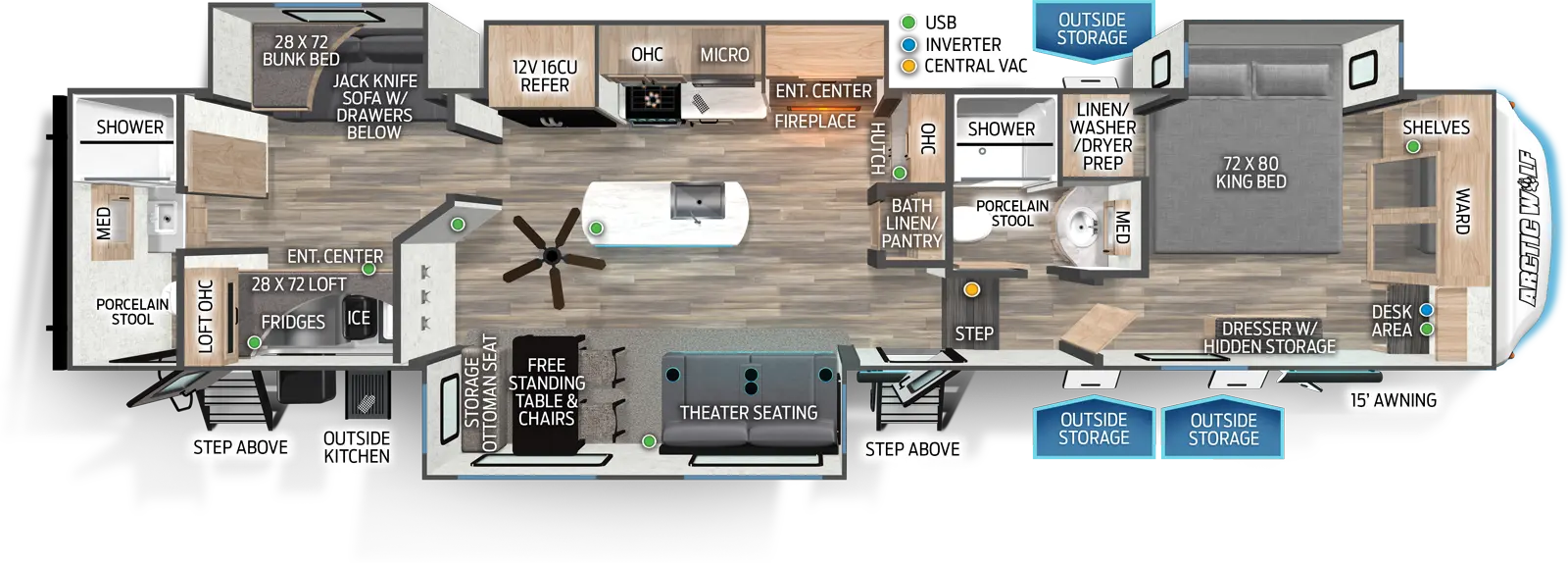 2024 Arctic Wolf 3810 Suite Layout