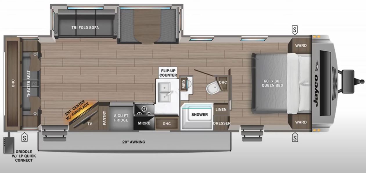 2024 Jayco White Hawk 29RL Layout