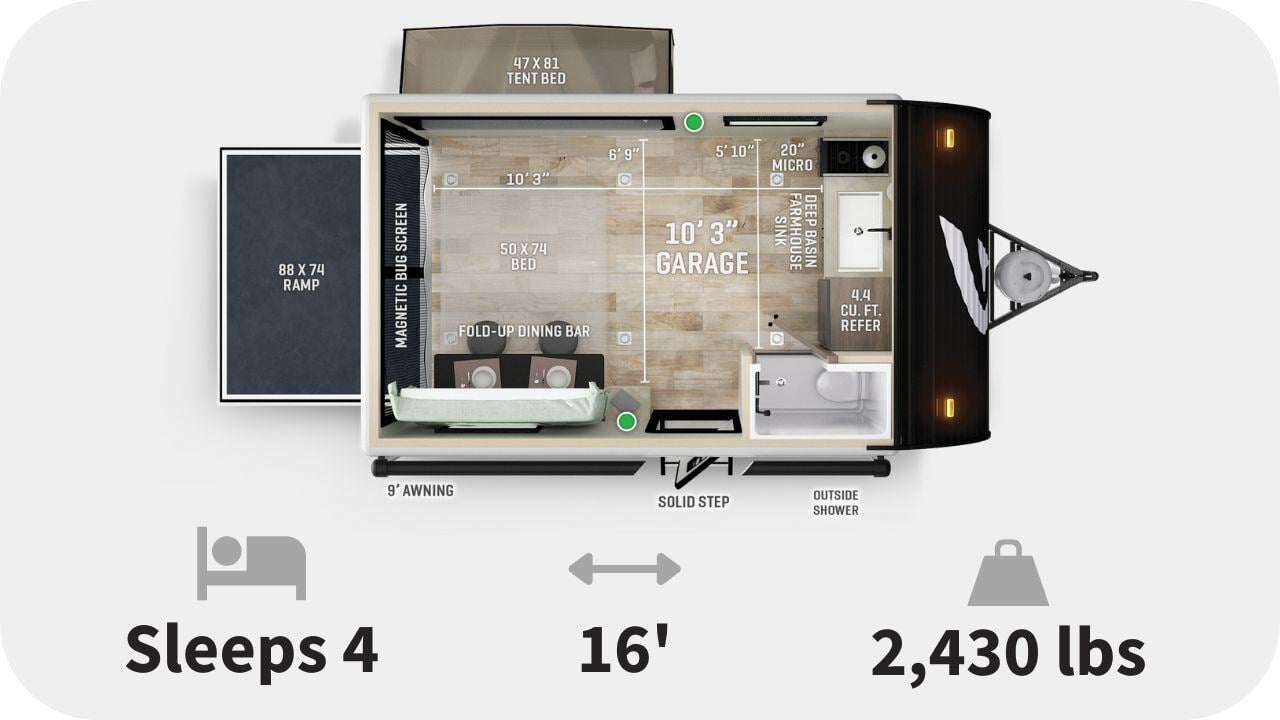 Go Lite Boulderback 14 Floorplan