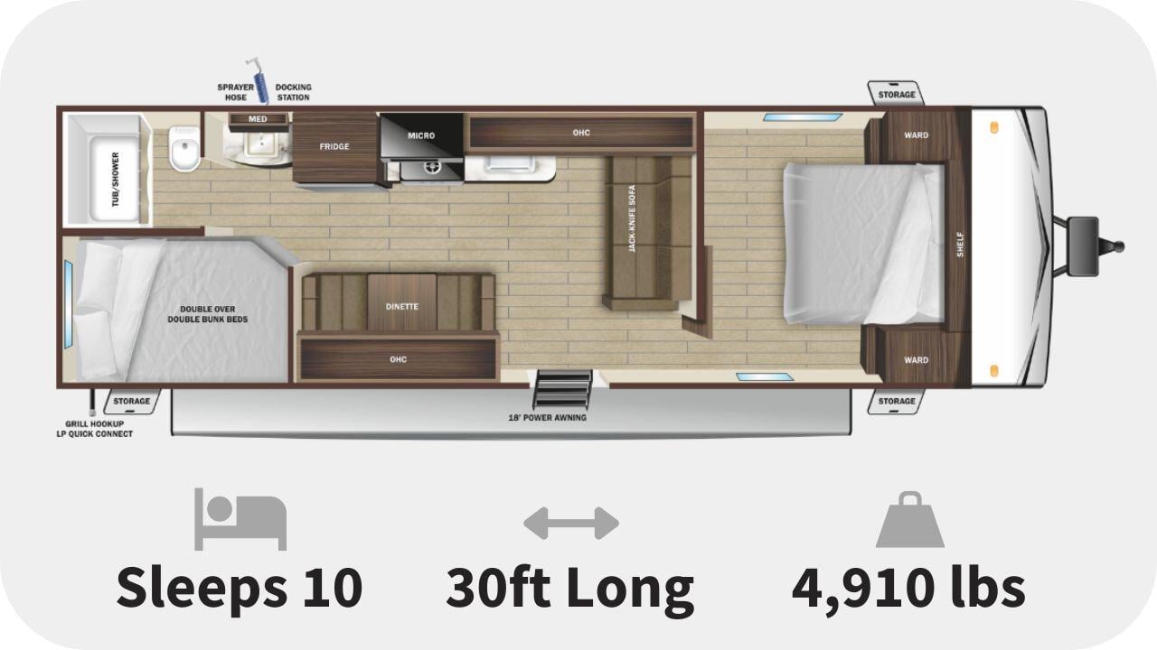 Go Play 188BHS Floorplan