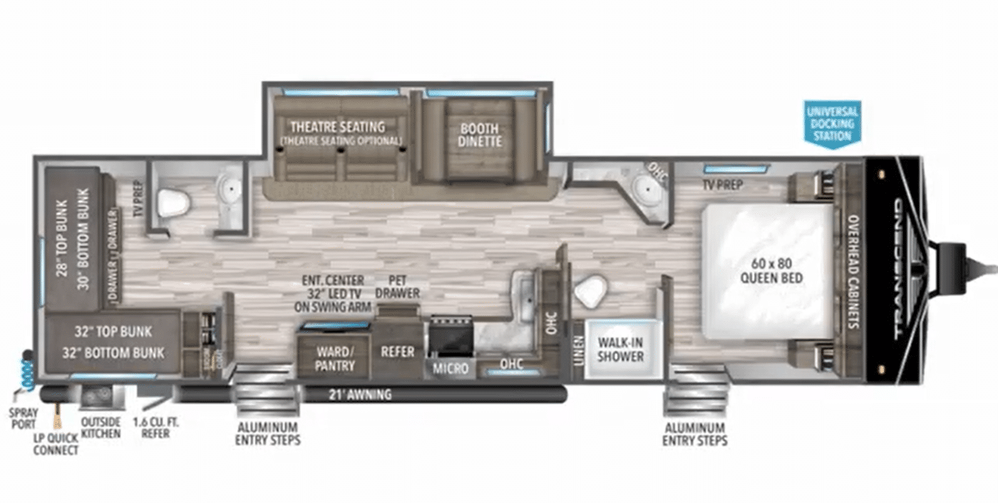 Transcend 321BH layout